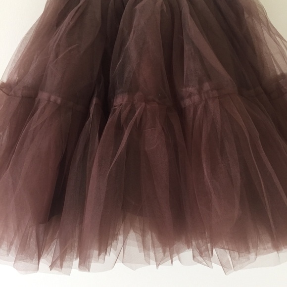 Mocha Tulle Skirt - Picture 4 of 7